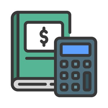 Bütçe Kitabı simgesi, vektör illüstrasyonu