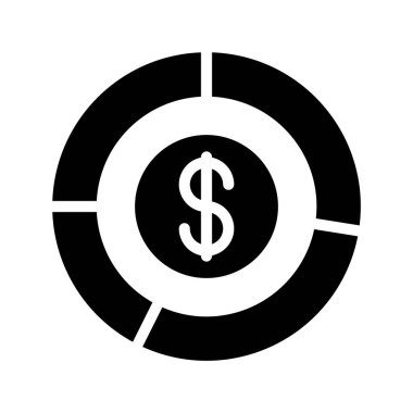 Para Veri simgesi, vektör illüstrasyonu  