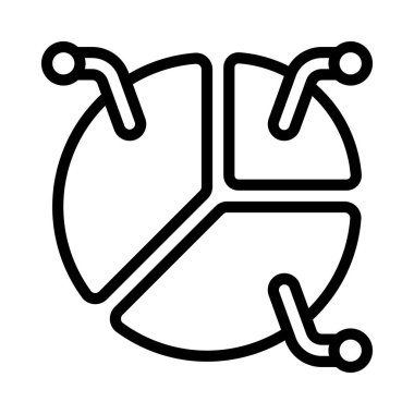 Pasta Çizelgesi Bilgisi simgesi, vektör illüstrasyonunu böl