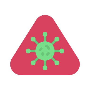 Virüs Uyarı Web simgesi vektör illüstrasyonu