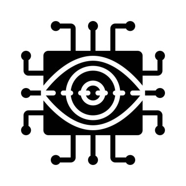 Retina Tarama Web simgesi vektör çizimi