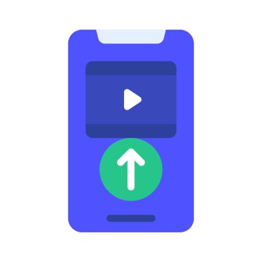 Mobil Video Gönderme vektör çizimi tasarımı