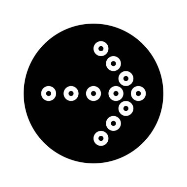  Sağ yön ok ikonu vektör illüstrasyonu 