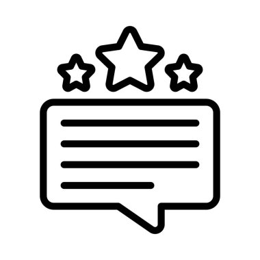 Pozitif Gözden Geçirme İleti simgesi, vektör illüstrasyonu  