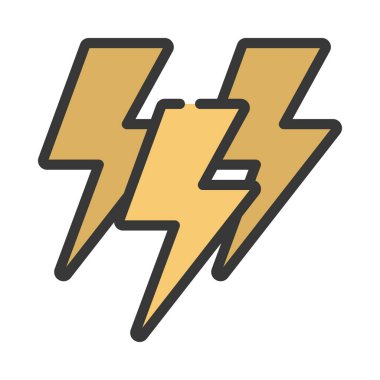 Aydınlatıcı düz simge, vektör illüstrasyonu 