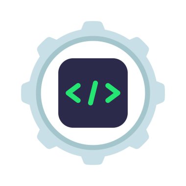 Modern Kod Geliştirme simgesinin vektör illüstrasyonu          