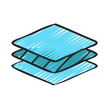 Üç Katman Web simgesi vektör illüstrasyonu