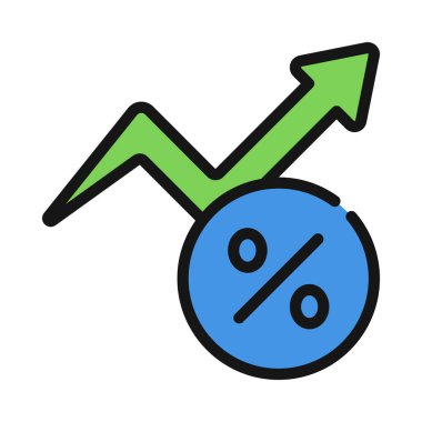 Faiz Oranı Simge vektör illüstrasyon tasarımını çoğalt