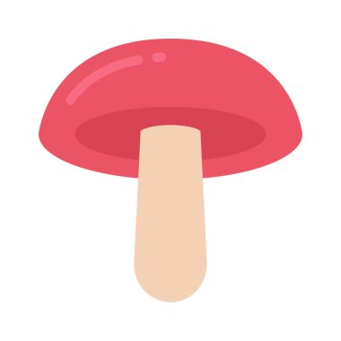 Beyaz arkaplanda mantarın vektör çizimi