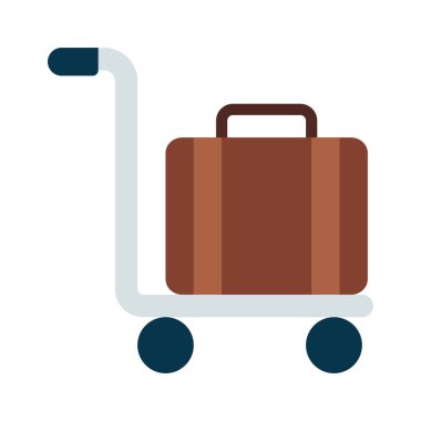 Bavul web simgesi, vektör çizim        