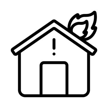 Ev Ateşi Web simgesi vektör illüstrasyonu