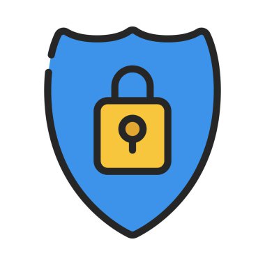 düz Güvenlik Uygulaması vektör simgesi