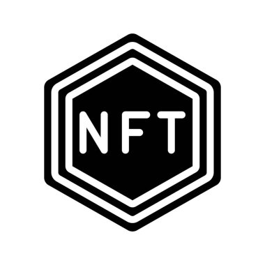 NFT Uygulama simgesi vektör çizimi 