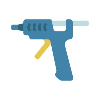 Yapıştırıcı Silahı düz simgesi, vektör illüstrasyonu 