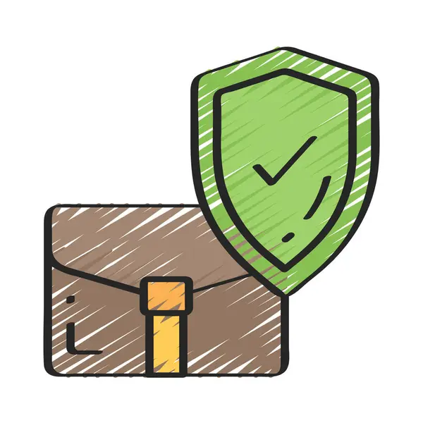 Secure Business Web Icon Vector Illustration — Stock Vector