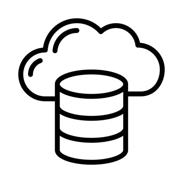 Cloud Storage Icon Vector Illustration — Stock Vector