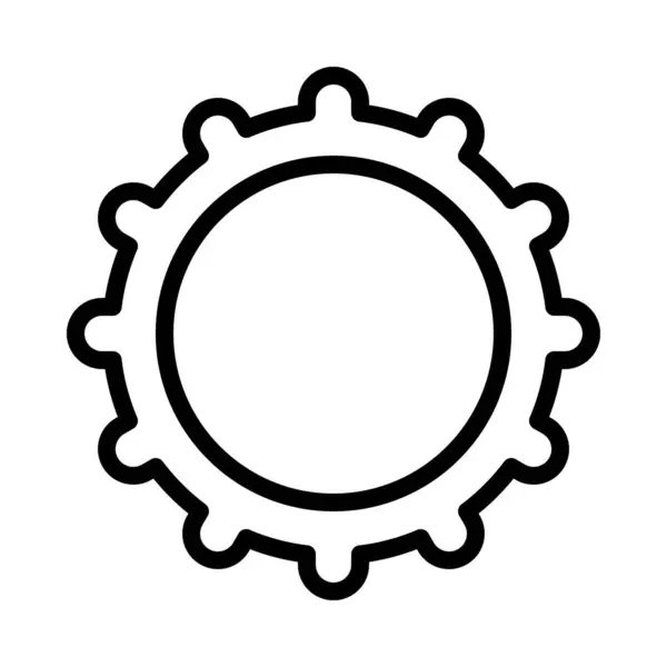 Zahnrad Vektor Symbol Auf Weißem Hintergrund — Stockvektor