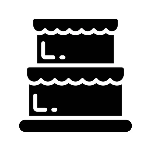Kuchen Symbol Vektor Illustration Hintergrund — Stockvektor