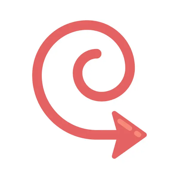 Spiral Loop Arrow Web Icon Vector Illustration — Stock Vector