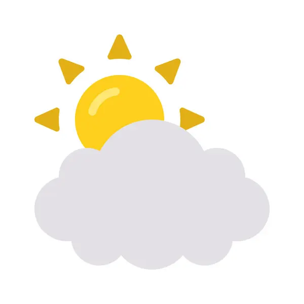 Sun Cloud Icon Vector Illustration — Stock Vector