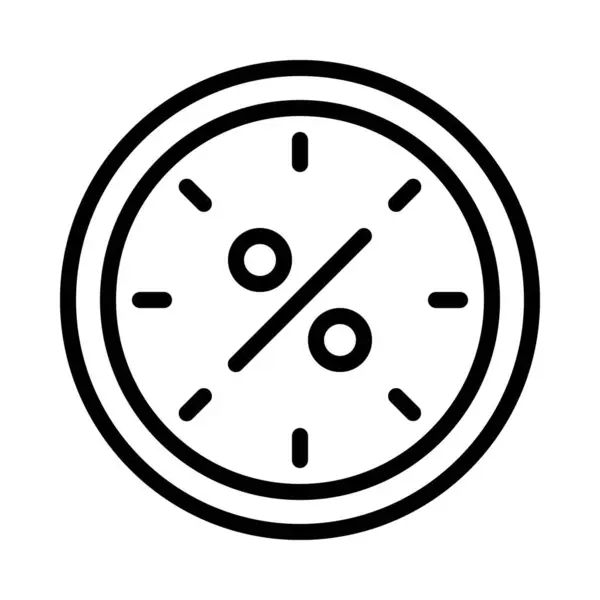 Chronomètre Avec Remise Concept Finance Illustration Vectorielle Icône Fond Design — Image vectorielle