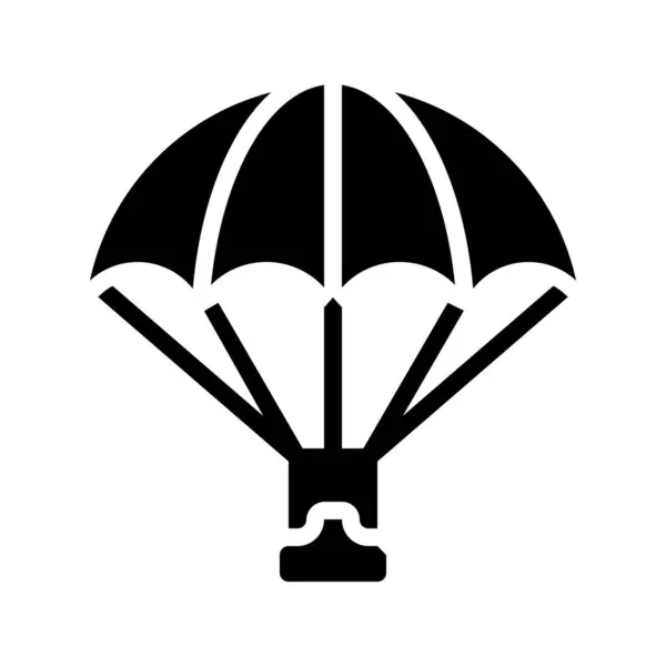 Paracadutismo Icona Web Vettoriale Illustrazione — Vettoriale Stock