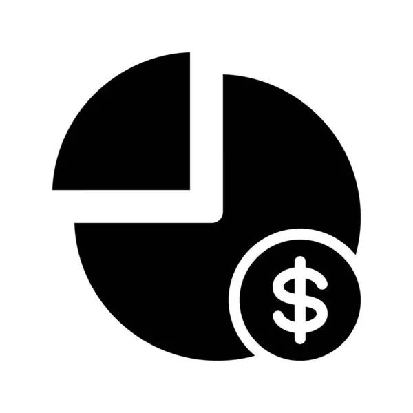 Ikona Finančního Výsečového Grafu Vektorová Ilustrace — Stockový vektor