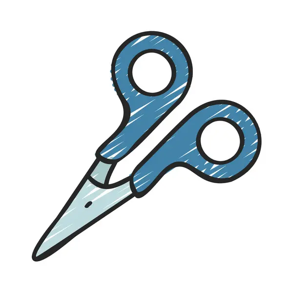 Scissors Icon Vector Illustration White Background — Stock Vector