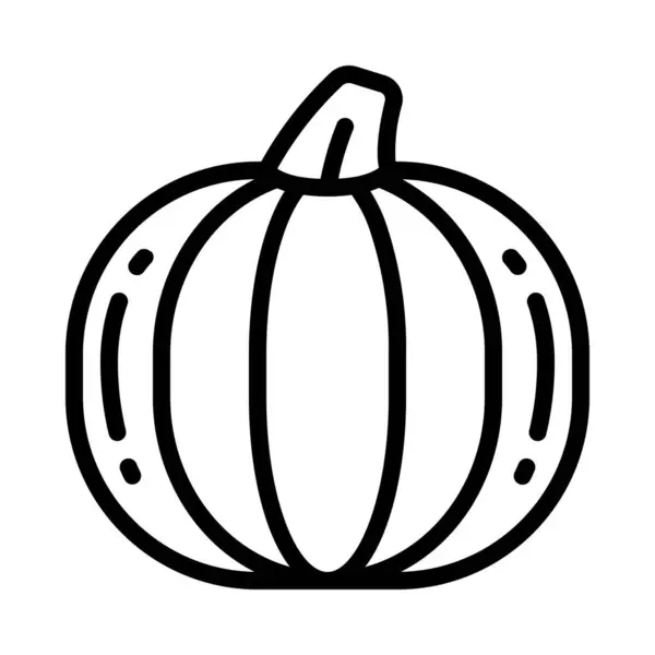 Icona Zucca Festa Halloween Celebrazione Stagione Vacanze Tema Vettoriale Illustrazione — Vettoriale Stock