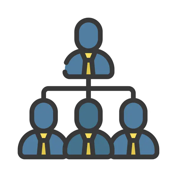 Business Hierarchy Web Icon Vector Illustration — Stock Vector