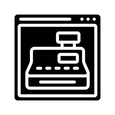 Para Kaydı Web simgesi vektör illüstrasyonu