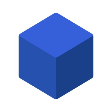 blok düz simgesi, vektör illüstrasyonu 