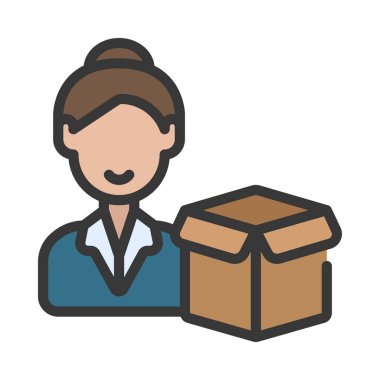 Ürün Yöneticisi Kadın Vektör Çizim Tasarımı