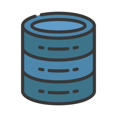 veritabanı web simgesi vektör çizimi