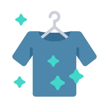 Temiz Kıyafetler düz simgesi, vektör illüstrasyonu 