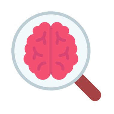 Beyin simgesi, vektör illüstrasyonu basit tasarım