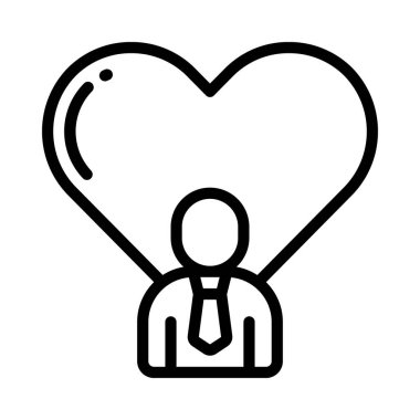 Love Business web simgesi vektör illüstrasyonu