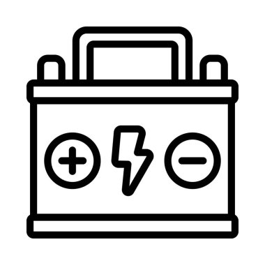 Battery icon, vector illustration simple design