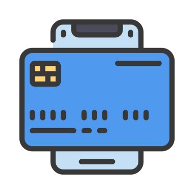 Kredi kartı web simgesi vektör illüstrasyonu