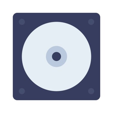 CD mi? Web simgesi basit illüstrasyon