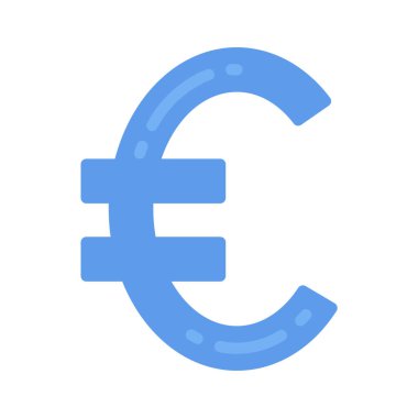 Euro Para ikonu. vektör düz illüstrasyon.      