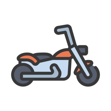 Motosiklet web simgesi vektör illüstrasyonu