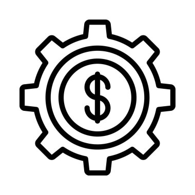 Para Yönetimi web simgesi vektör illüstrasyonu