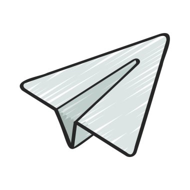 Kağıt uçak Simge, vektör illüstrasyonunu gönder 