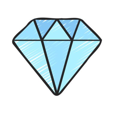 Beyaz arkaplanda web tasarımı için elmas vektör simgesi