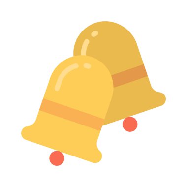 Çan simgesi düz tasarım, vektör illüstrasyonu                    