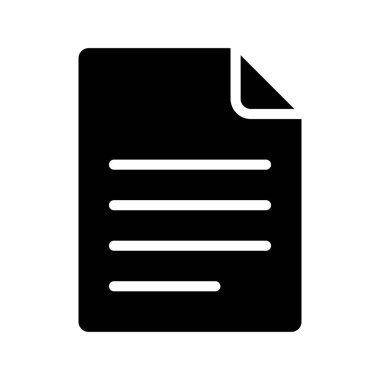 Kağıt Dosya simgesi, vektör illüstrasyonu