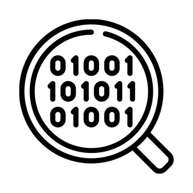 İkili simge vektör illüstrasyon tasarımını analiz et