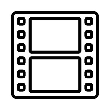 Film Strip web simgesi vektör illüstrasyonu