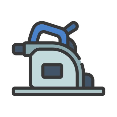 Parça Testere simgesi, vektör illüstrasyonu basit tasarım